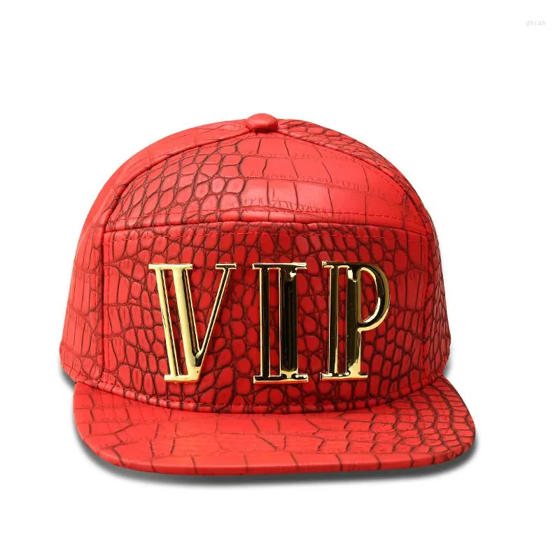 Ballkappen Mode Hip Hop Brief Baseball Cap Pu Leder Knochen coole Hats Gold Schwarzer Red Snapback für Frauen Männer Sommer 2023 Eins Größe