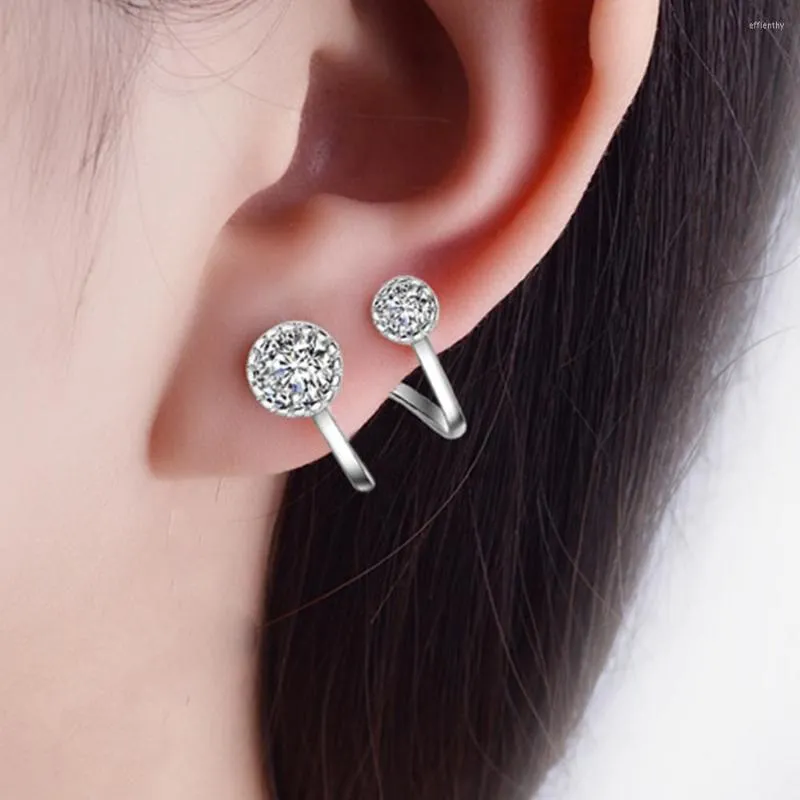 Backs Earrings Rhinestone Clip Women Fashion Jewelry Accessories On Female Ear Cuff Decorations Boucle D'oreille Femme