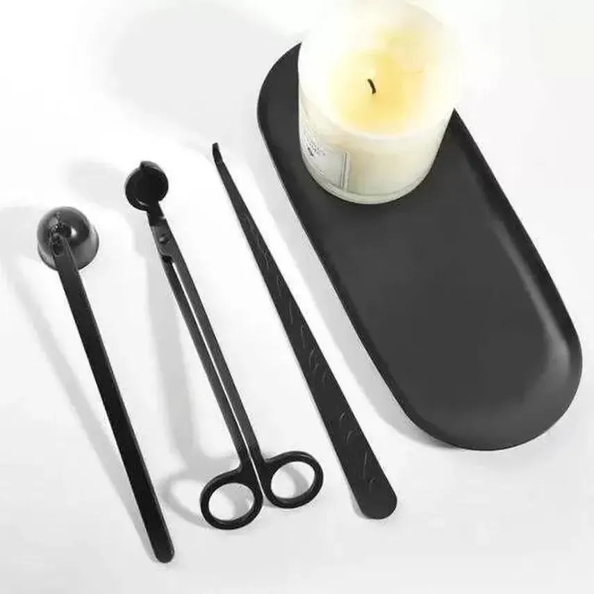 Candle Accessory Gift Pack 3 In 1 Set Stainless Steel Candles Bell Snuffers Wick Trimmer Wicks Dipper Vintage Home Deco Accesorio De Acero Inoxidable