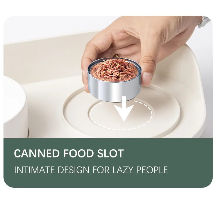 Flurff Automatic Cat Feeder Pet Dining Table Dual Feeding Neck Protect