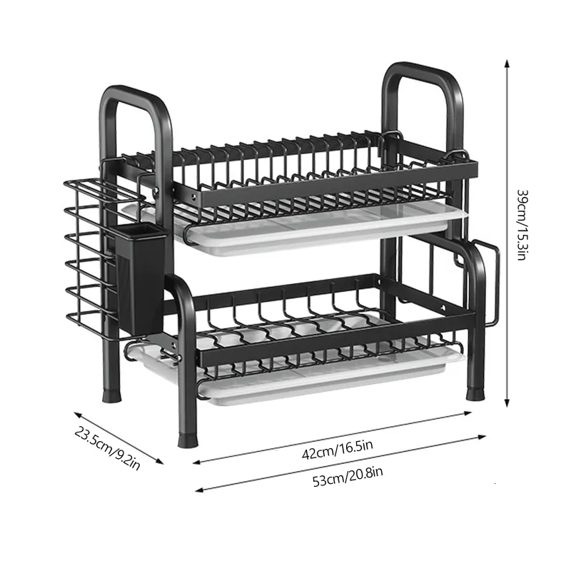 304 Stainless Steel Dish Drying Rack - Kitchen Counter Organizer w ...