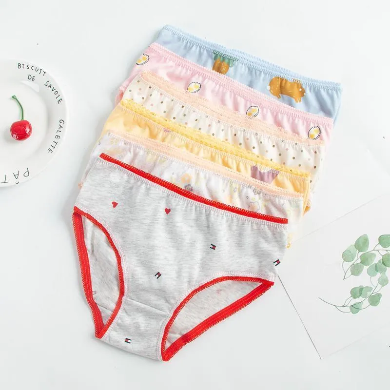 Girls Seamless Cotton Panties Set Kids Briefs And Underwear For