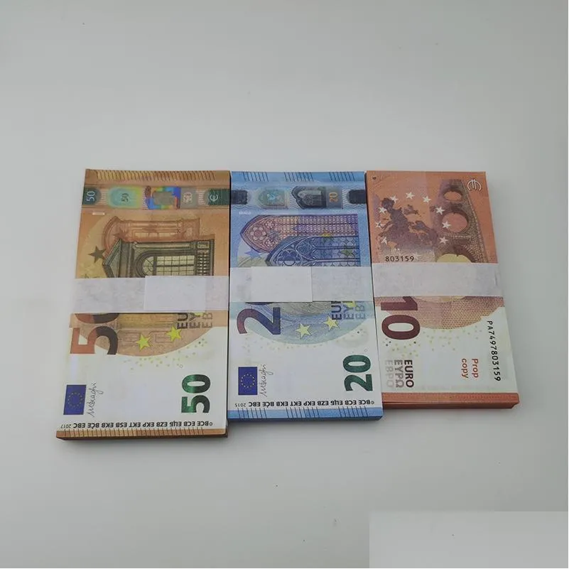 Best 3A Other Festive Party Supplies 3 Pack Fake Money Banknote 10 20 50 100 200 Euros Realistic Pound Toy Bar Props Copy Currency Movie F Dhgri