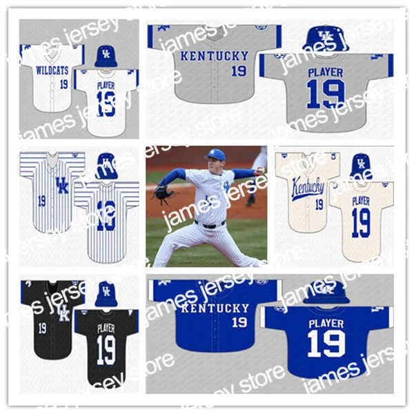 Jerseys College Baseball Baseball bär anpassade 2020 College Kentucky Wildcats Baseball Jersey Oraj Anu T.J. Collett Braxton Cottongame Ellio