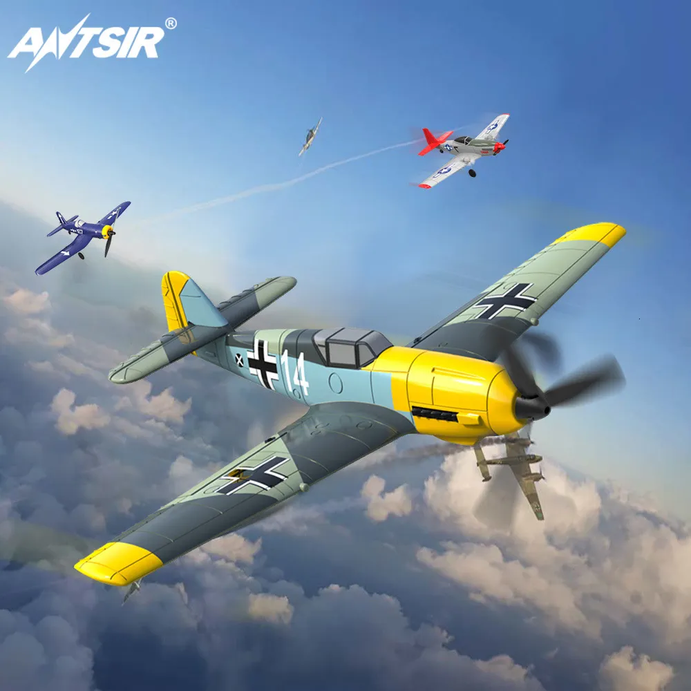 Simulatorer Antsir RC Aircraft EPP 400mm Zero P40 B 09 Spitfire 4 CH Plan 2 4G 6 Axis One Key Aerobatic RTF Airplane Toys Gifts 230111