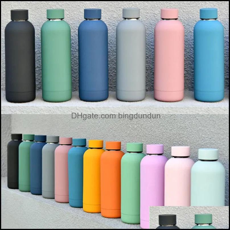 Water Bottles Insated Bottle Aron Color 304 Stainless Steel Outdoor Frosted Waterbottles Fashion Metal Vacuum Sea Ship Wll884 Drop D Otrdu