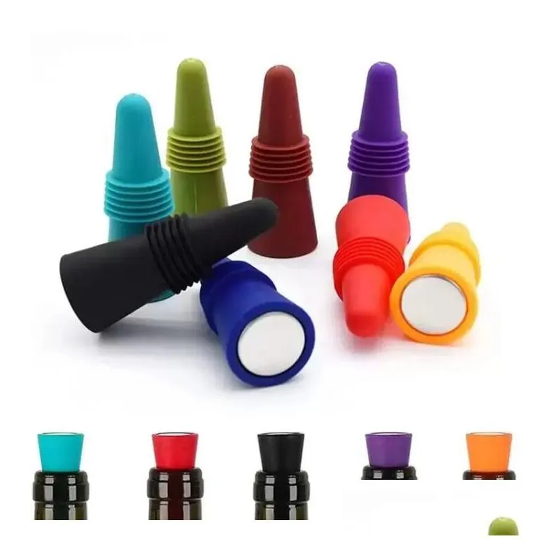 Barverktyg Sile Wine Bottle Stopper Leak Proof Beer Champagne Cap Closer Whisky Accessories Cork Plugs Locks Kök Barer Drop Deliver Dh7GB