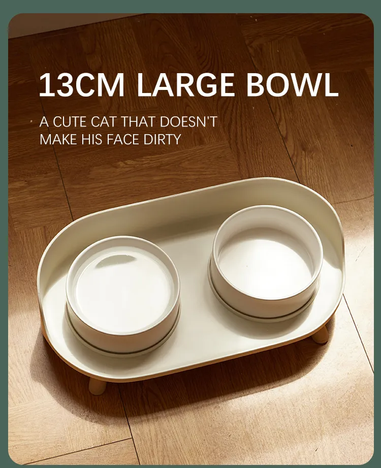 Flurff Automatic Cat Feeder Pet Dining Table Dual Feeding Neck Protect