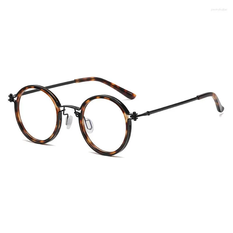 Güneş Gözlüğü Çerçeveleri Vintage El Yapımı Yuvarlak Yakın Önemli gözlükler Anti-mavimsi Artsy Eyewear Çift Kıyısı Endüstriyel Retro Gözlükleri