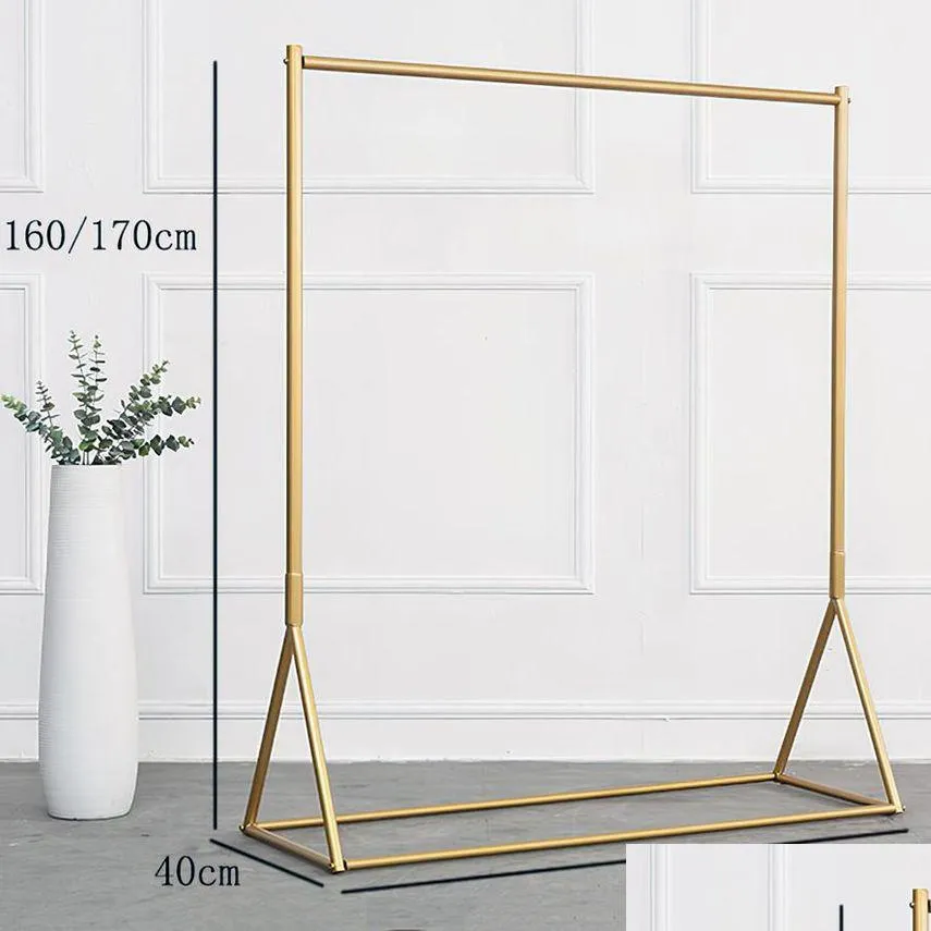 Andere thuisopslagorganisatie gouden kledingrek display gouden kleding rail plank vloer F0822 drop levering tuinhuis dheyx