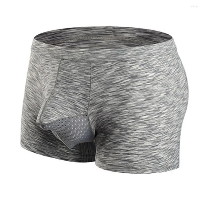 Underpants Penis Sheath Enhance Boxers Panties Mens Mesh Underware  Breathable Comforty Boxershorts Men Gun Egg Separation From Runlione, $9.22