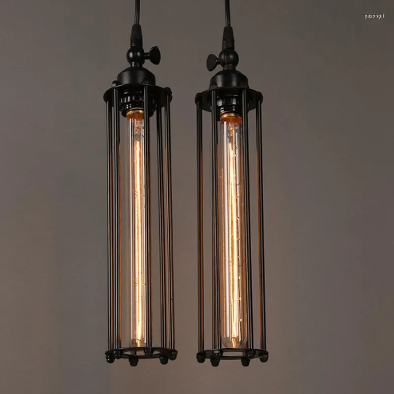 Kolye lambaları Vintage Light Loft Retro Avize Lambası E27 Base Endüstriyel Asma Edison Oturma Odası İçin Ev Aydınlatma