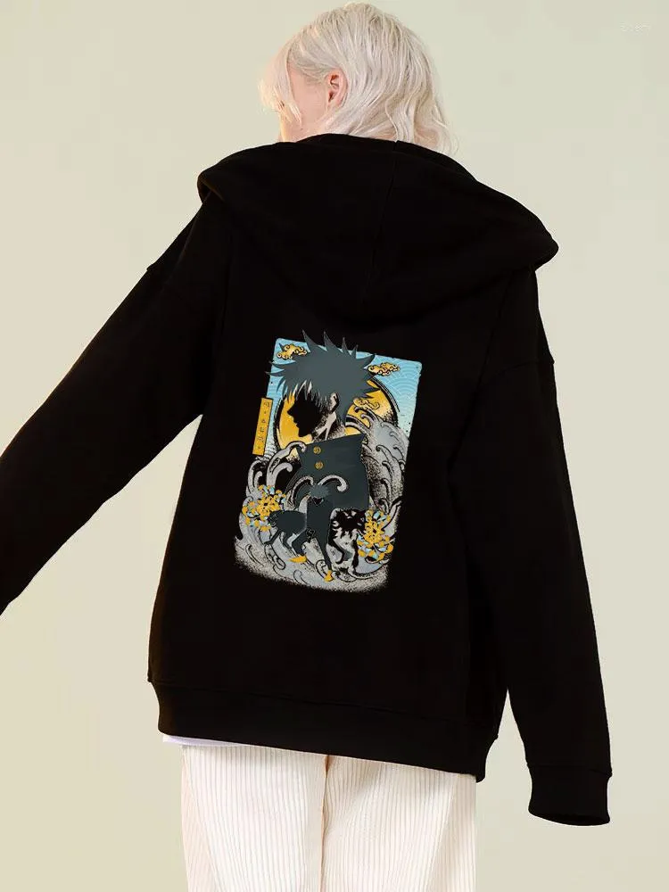 Erkek Hoodies Animes Tops Sweatshirt Musha E Fushiguro Hoodie Kadın Sonbahar Sokak Giyim Anime Grafik Pullover Hip-Hop