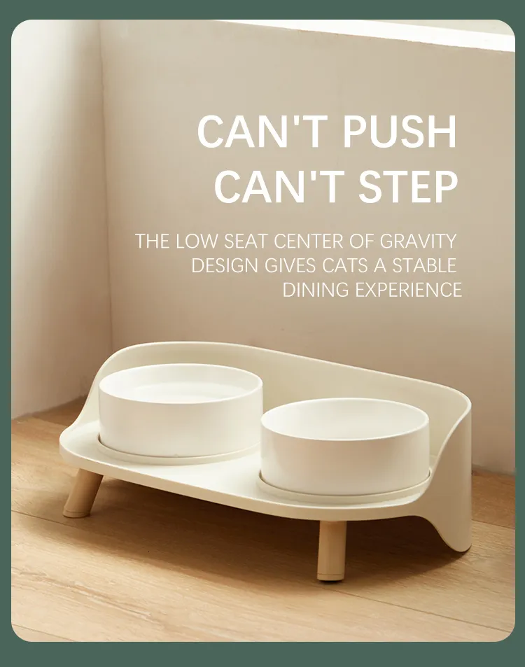Flurff Automatic Cat Feeder Pet Dining Table Dual Feeding Neck Protect