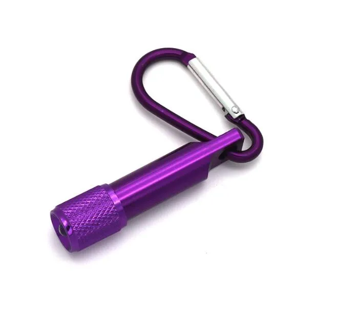 Portable Keychain Flashlight Mini Led carabiner Flashlights Aluminum Alloy Torch Key Ring Hook lamp Lights