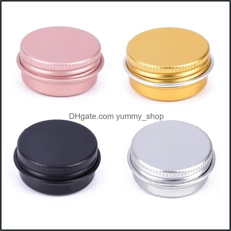 Packing Bottles 10Ml Aluminum Jar Tin Cans Empty Containers With Screw Lids For Cosmetic Candle Spices Candy Coffee Beans Diy Earrin Otoiq