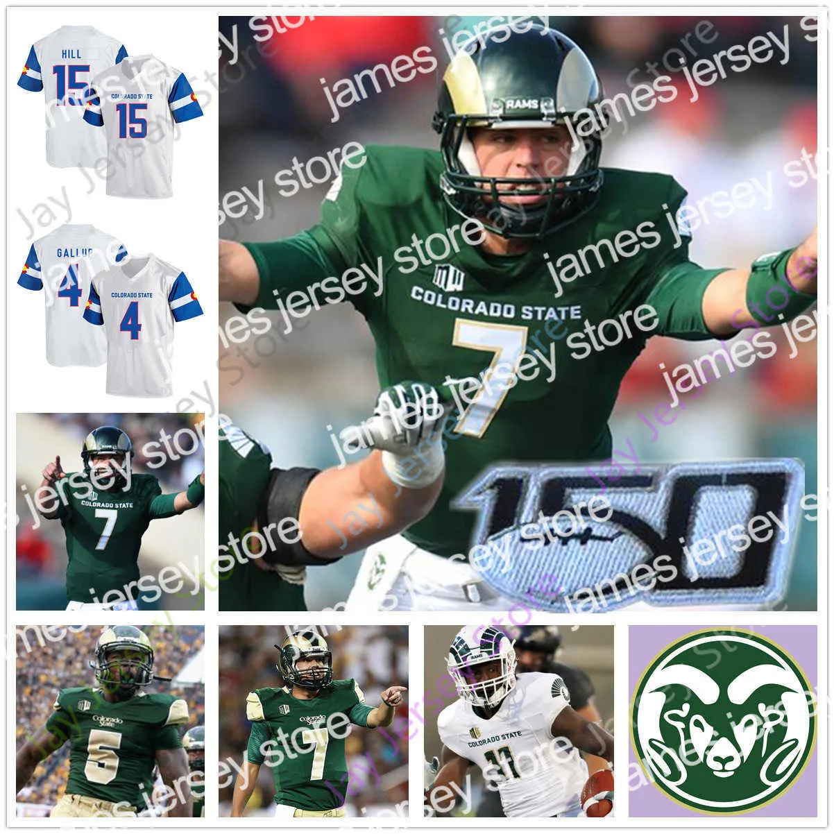 Football Jerseys Custom Colorado State Football Jersey CSU College Jaylen Thomas Jamal Hicks K.J. Carta-Samuels Izzy Matthews Preston Williams men