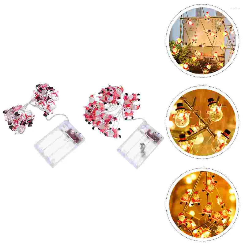 Strings 2Sets Indoor String Xmas Colorful Light Decor For Yard Home Garden