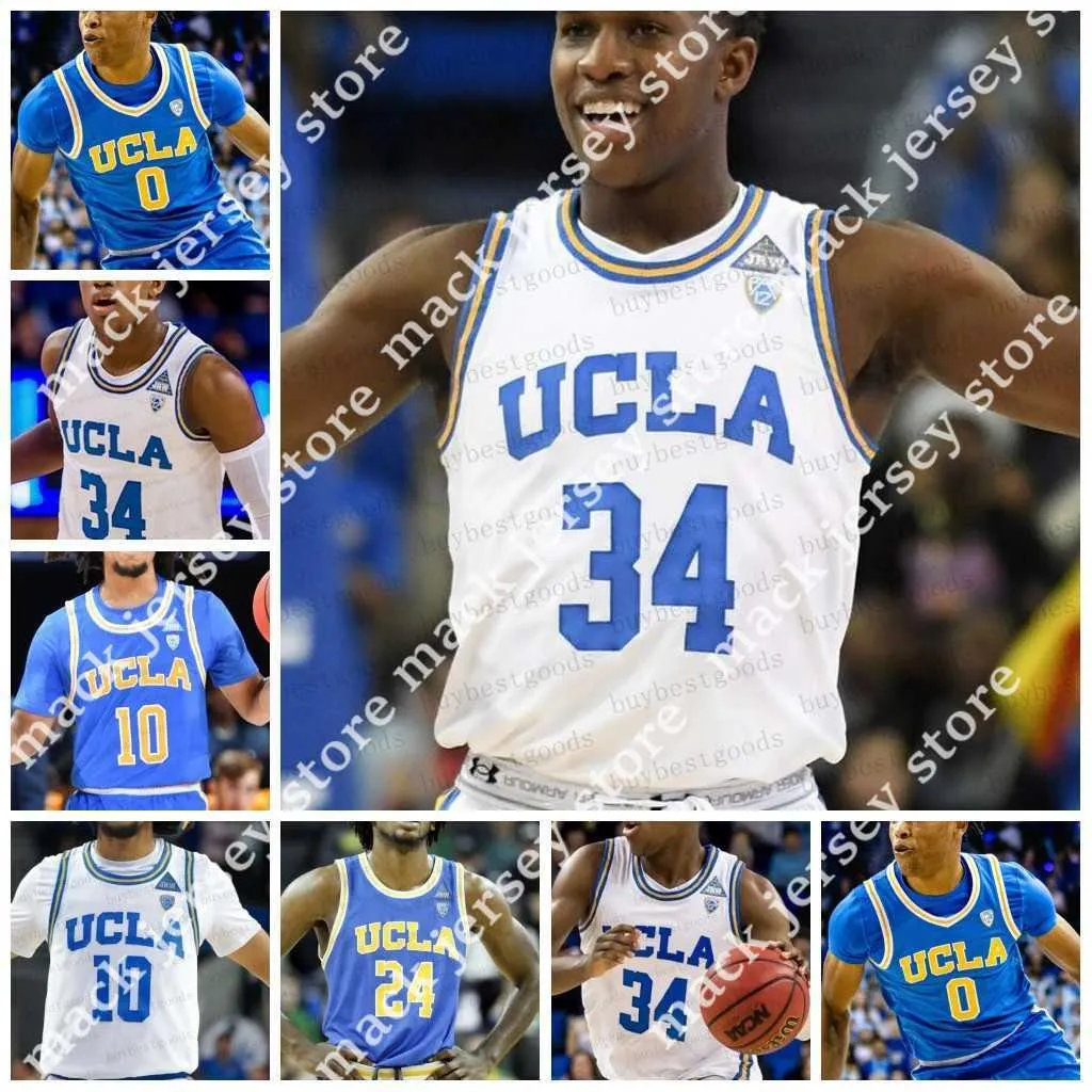 커스텀 UCLA BRUINS 농구 저지 34 David Singleton 0 Jaylen Clark 10 Tyger Campbell 24 Jaime Jaquez Jr. 5 Amari Bailey 3 Adem Bona 14