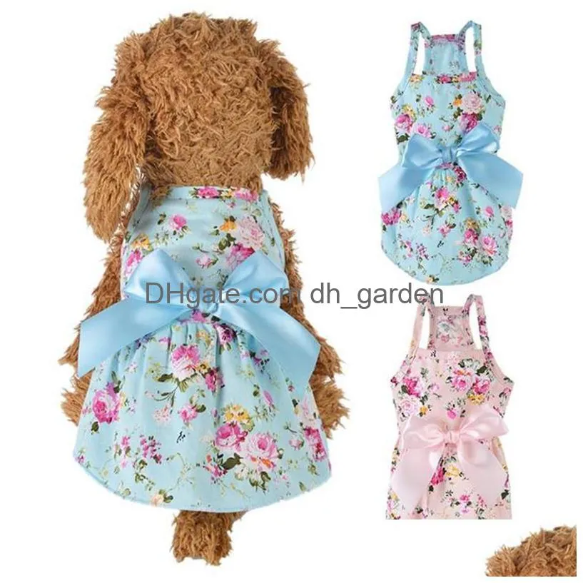 Vestido de cachorro novo vestido de estima￧￣o vestido doce princesa teddy vestidos de noiva para c￣es m￩dios pequenos acess￳rios Drop Deliver Dhgarden dhls2