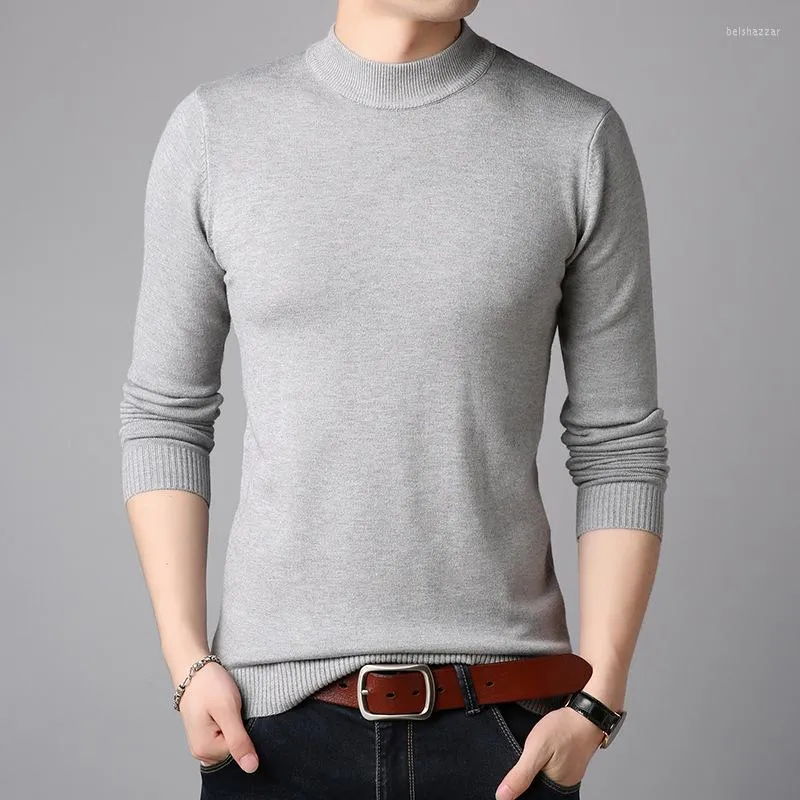 Męskie swetry męskie sweter jesienny moda swobodna koreańska szczupła kolor człowiek na pół żółwia dno 6 colors