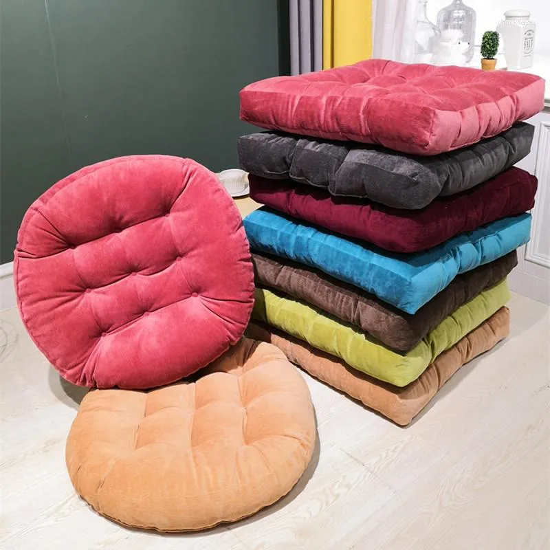 Chair Covers Japanese Simple Home Living Room Sofa Cushion Round Square Tatami Thickened Bedroom Bedside Crystal Velvet Futon