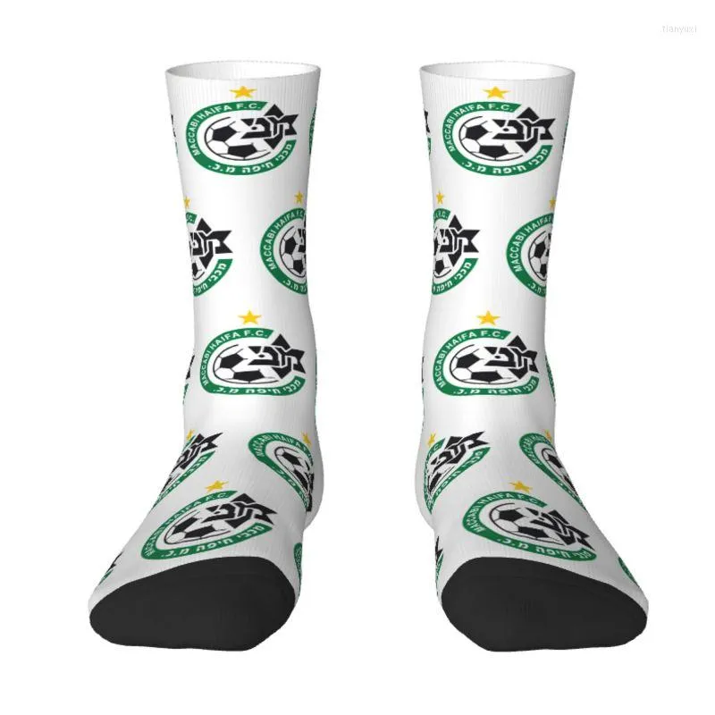 Men's Socks Cool Maccabi Haifas Logo Women Men Warm 3D Print Basketball Sports