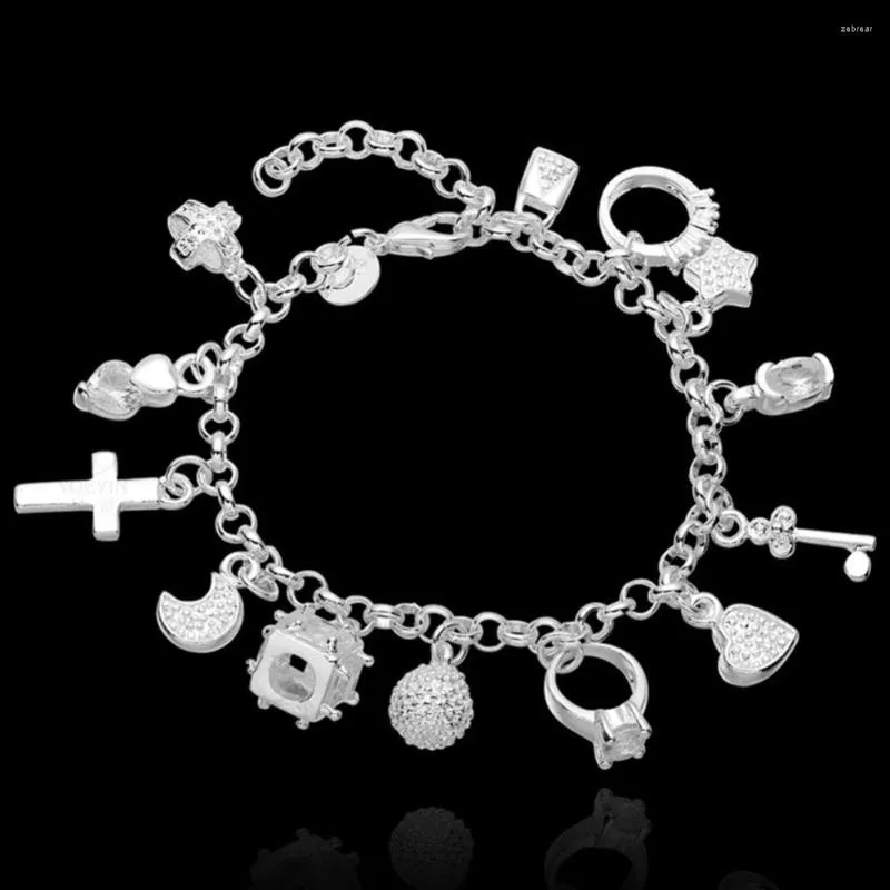 Bracelets à maillons Bracelet en argent / chaîne de cheville pour dames, cadeau de déclaration pour filles et femmes