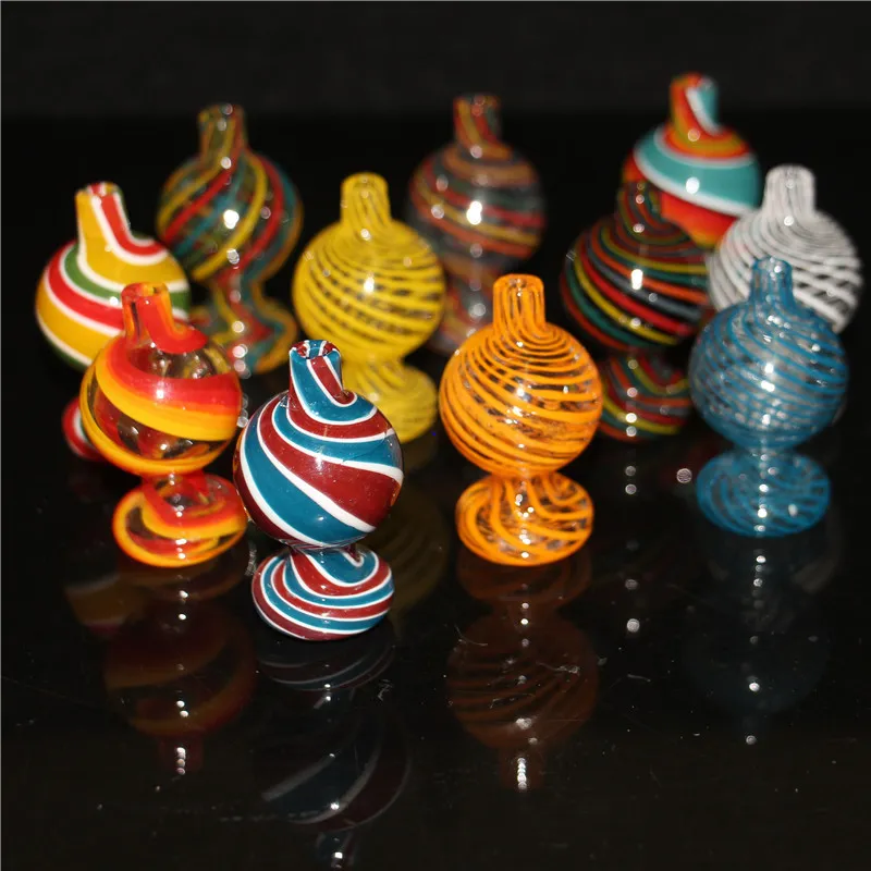 Spinning Directional Carb Cap smoking Glass bubble OD with air hole For 25mm Quartz Banger dab oil rigs