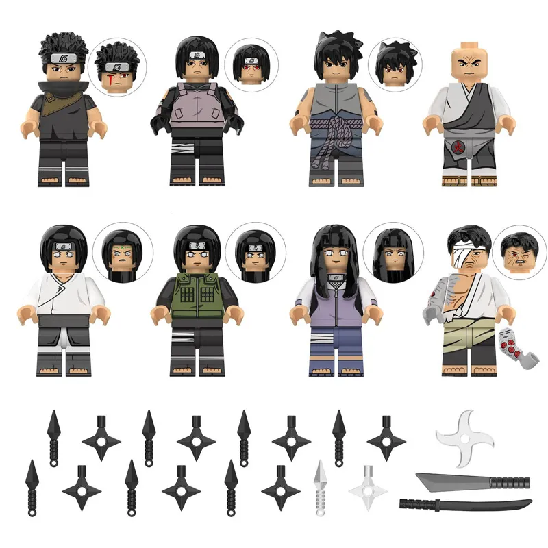 8 Pçs Blocos De Construção De Plástico Minifigs Desenhos Animados Japoneses  Personagens Anime Uchiha Shisui Itachi Chiriku Mini Figuras Crianças Blocos  Brinquedos Kdl802 De $57,62