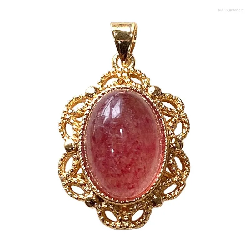 Pendentif Colliers En Gros Rouge Fraise Naturel Cristal Pendentifs Mosaïque Clavicule Collier Copines Bijoux De Mode