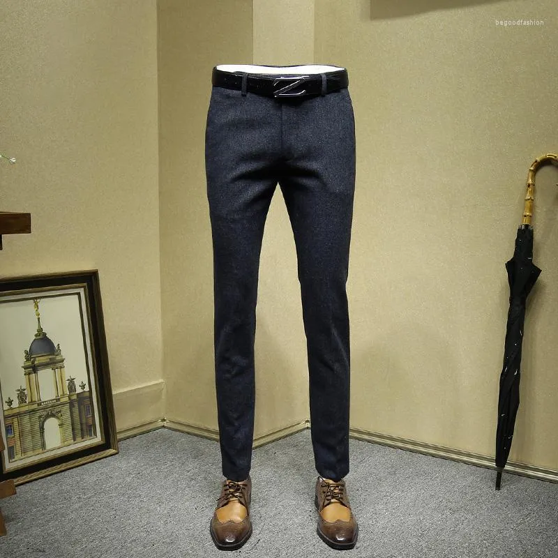 Abiti da uomo 30% di lana maschi pantaloni formali aziende formali autunno inverno smart casual slit slim wedding wead wears day regalo