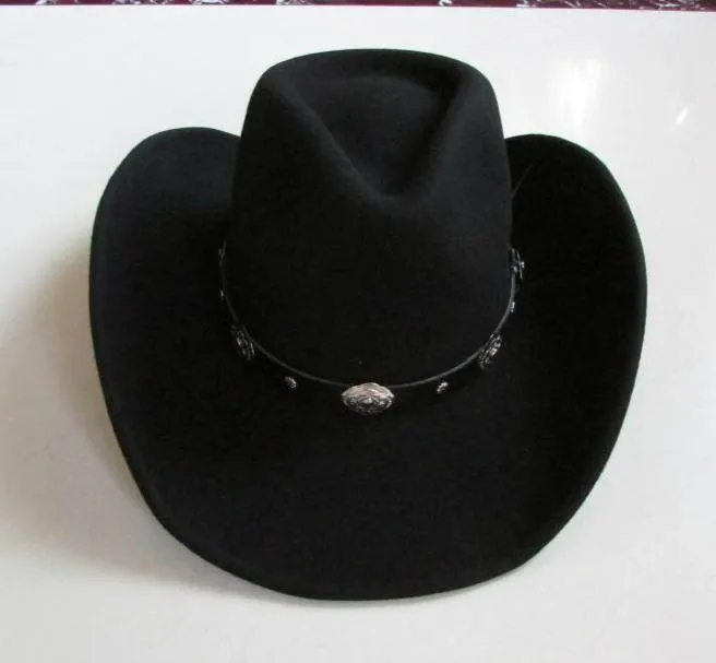 Chapéus largos de lã Anti-brilho à prova d'água MA MA shu mao qi shi cowboy chapéu grande cavalheiro preto fedora 2023