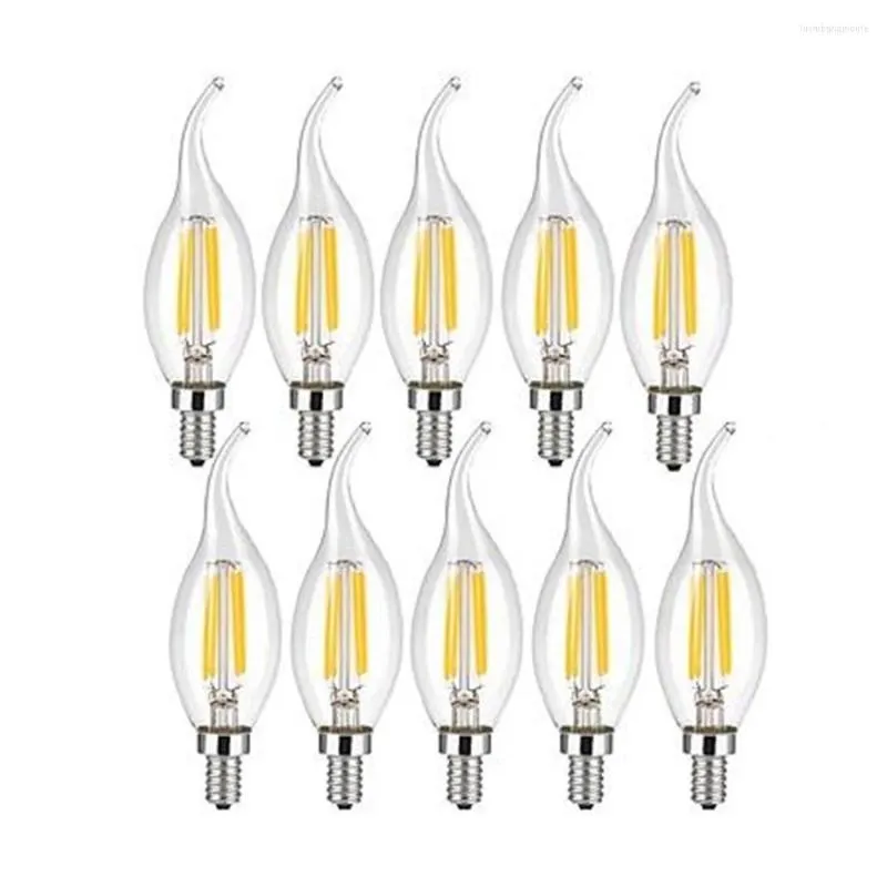 Edison Filament Candle Blubs Light C35 C35L 4W 8W 12W 따뜻한 차가운 흰색 딤섬 가능 E14 E27 220V 크리스탈