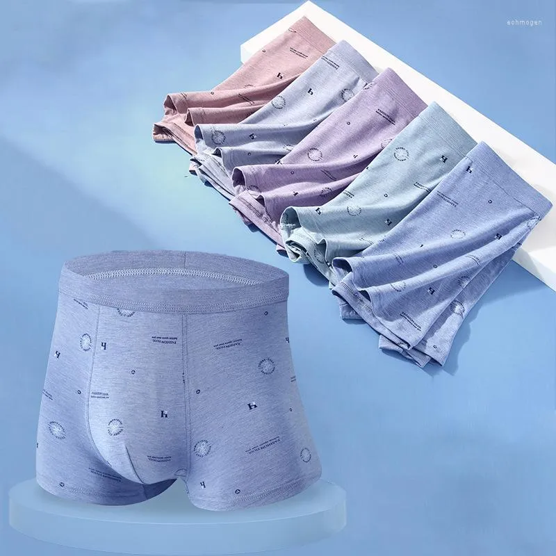 Underpants Male Panties Modal Men's Underwear Boxers Breathable Man Trunk Boxer Print Comfortable Brand Shorts Homme Men Pants