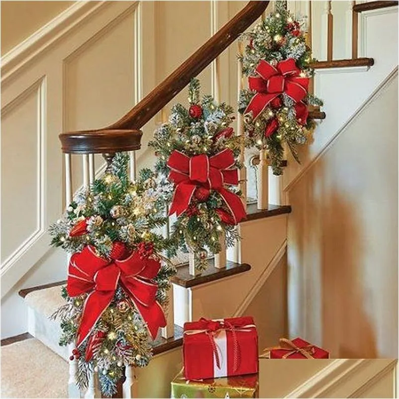 Décorations De Noël 2022 Décoration Escalier Garland Intérieur De La Maison Pendentif Festival Fournitures Drop Delivery Jardin Festive Party Dhpye