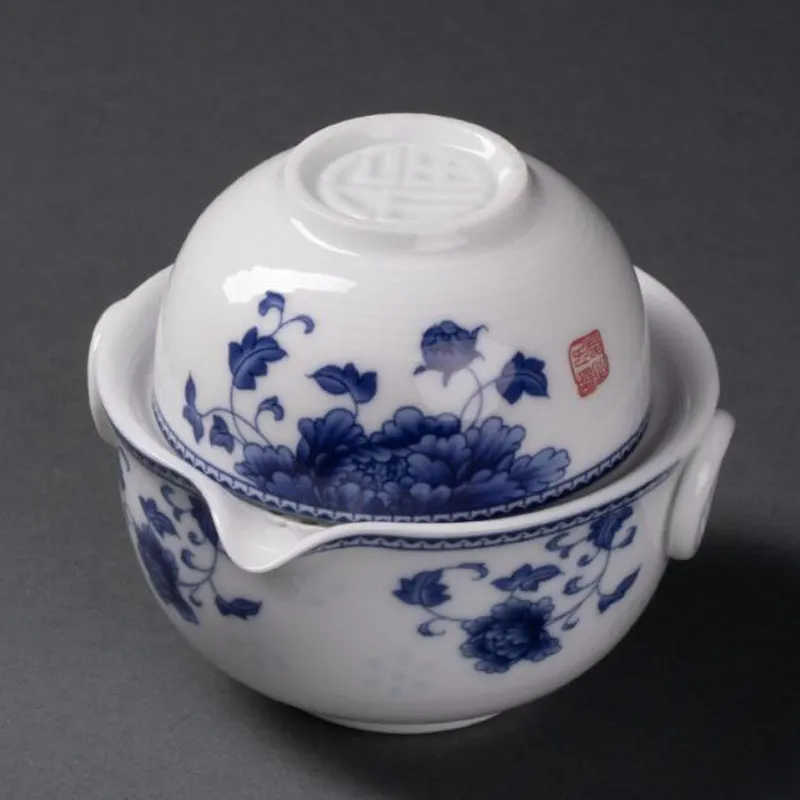Tea Set Include 1 Pot 1 Cup Elegant Gaiwan Easy Teapot Kettle Porcelain Tea  Pot