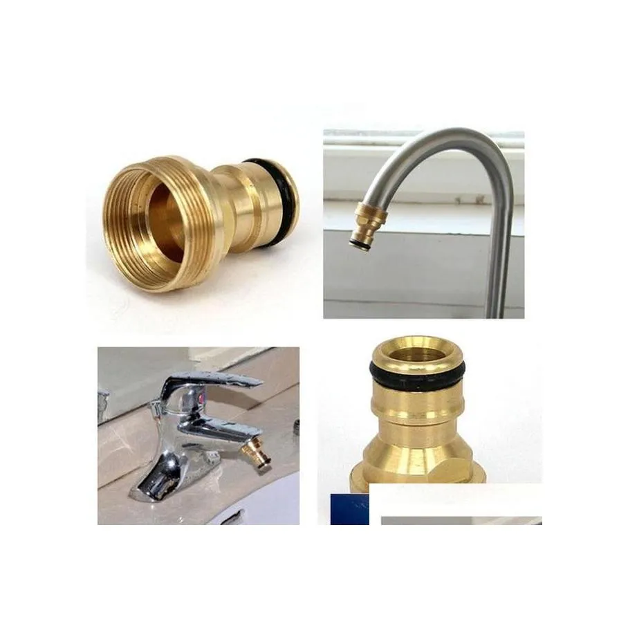 Other Faucets Showers Accs 1Pc Brass Male Quick Connector Adaptor Garden Water Hose Pipe Tap Drop Delivery Home Faucets Otvmn