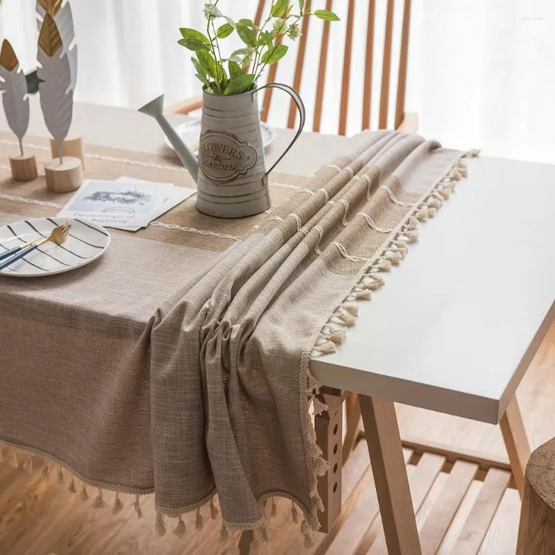 Tale-toLa Poliéster Fiber Toelas de mesa de Natal Retângulo interno Tassel Cove Dining ao ar livre Anti-F H3u7