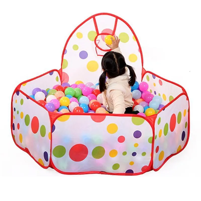 Zabawne namioty składane dzieci Playpen Ocean Ball Basen Portable Children Gra Play Namiot w/na świeżym powietrzu Play House Basen Pit Tent Toy 230111