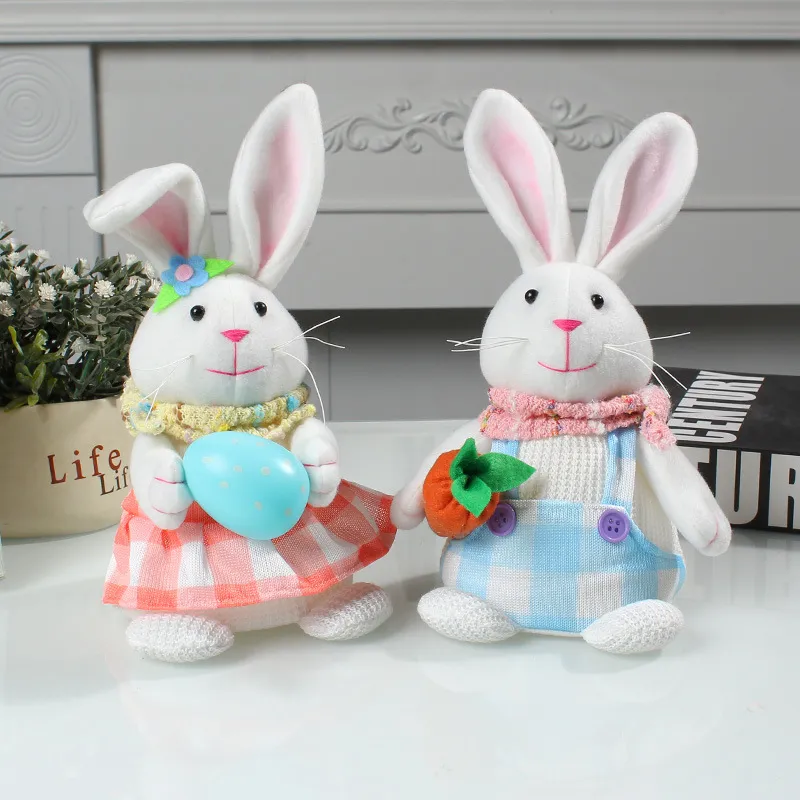 Cartoon carino in crescita in crescita bambola di coniglio Pasqua di Pasqua Forniture Desktop Decoration Ornament Ciondolo