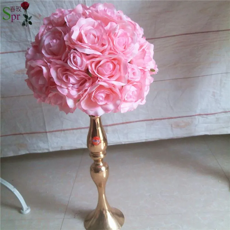 Flores decorativas Mesa de casamento Centro de rosa Flor Arranegements Bola Flore Artificial Flore Decoração de grinaldas