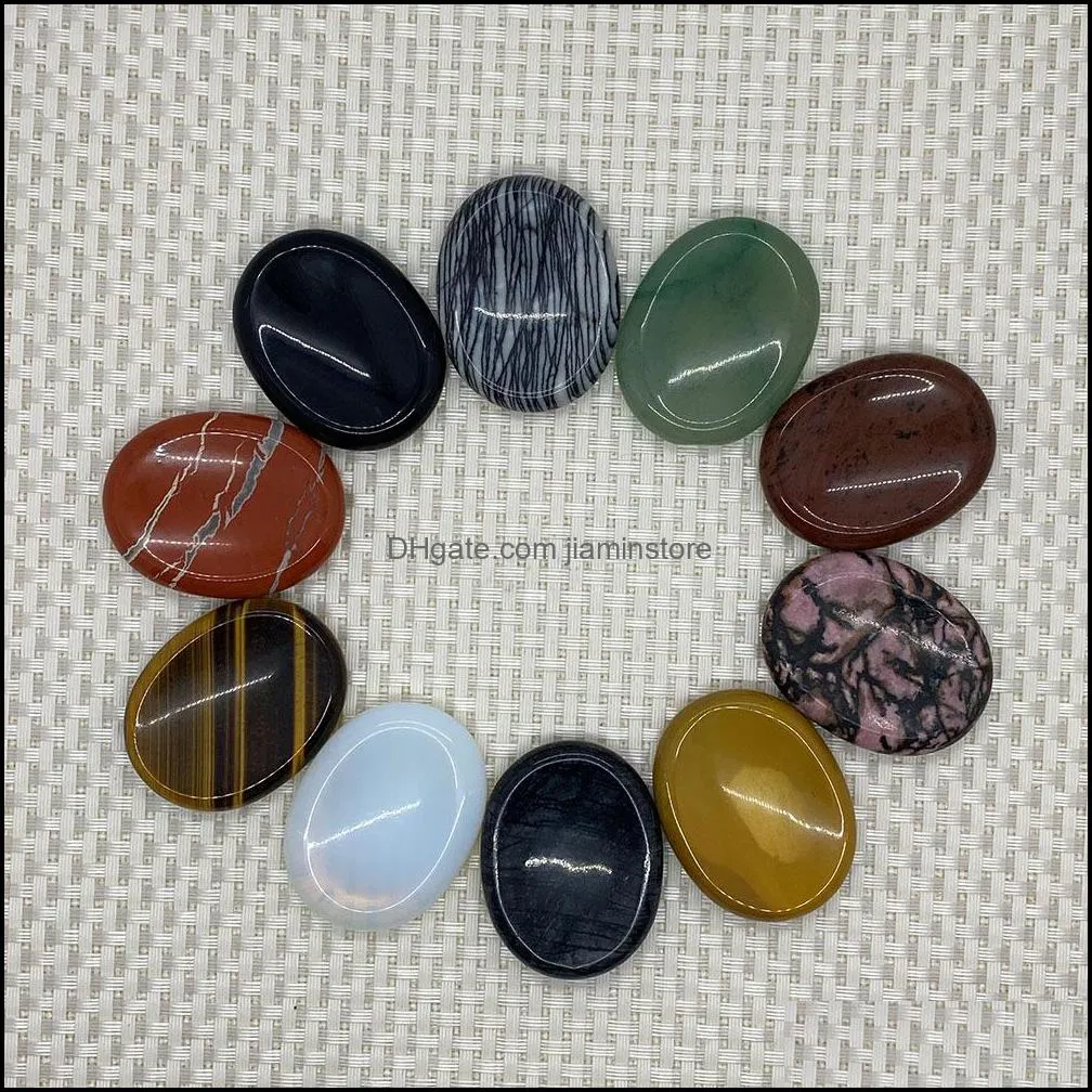 Stone 35X45Mm Worry Thumb Gemstone Natural Healing Crystals Therapy Reiki Treatment Spiritual Minerals Mas Palm Gem Drop Delivery Jew Dh1T2