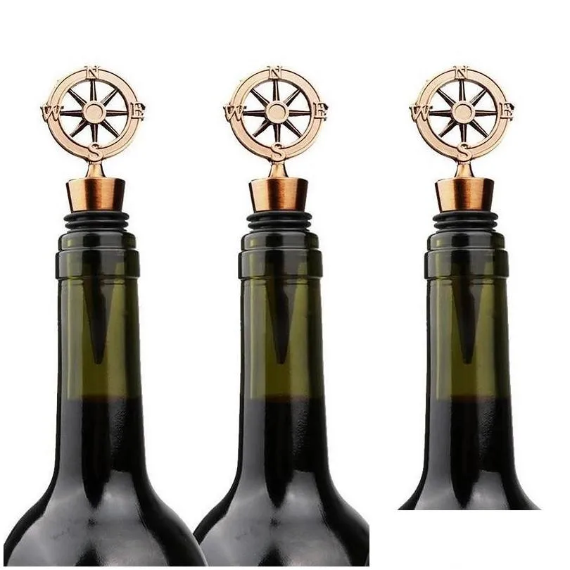 Party Favor Our Adventure Begins Gold Co Compass Bottle Stopper Wedding