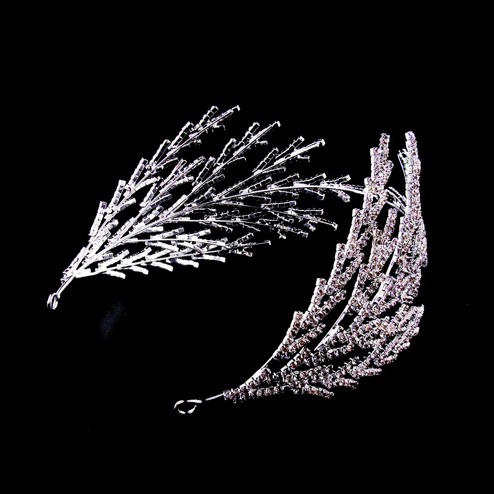 Jóias de cabelo de casamento mulheres coroas de fada de banda de cabelo de cristal de luxo para fadas Tiaras para o capacete de noiva de maquiagem de aniversário 230112