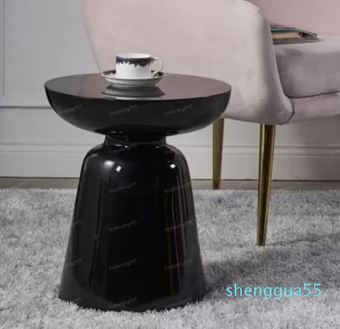 Meubles de salon Martini luxueux table d'appoint chaise simple Table loisirs café métal blanc/noir