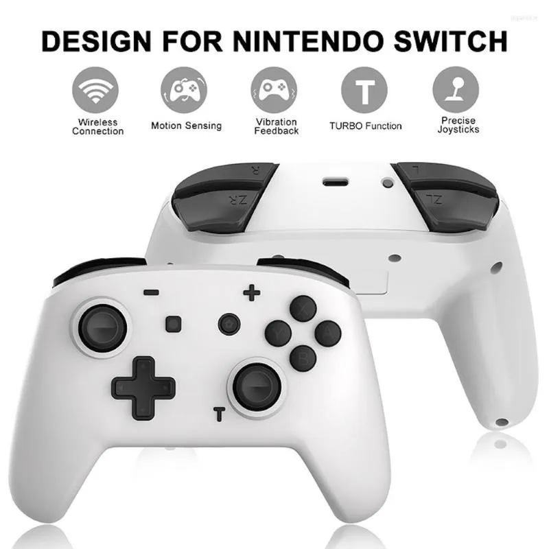 Kontrolery gier Bluetooth bezprzewodowy kontroler do przełącznika pro kompet Smart Phone Tablet para Android ns konsola joystick gamepad