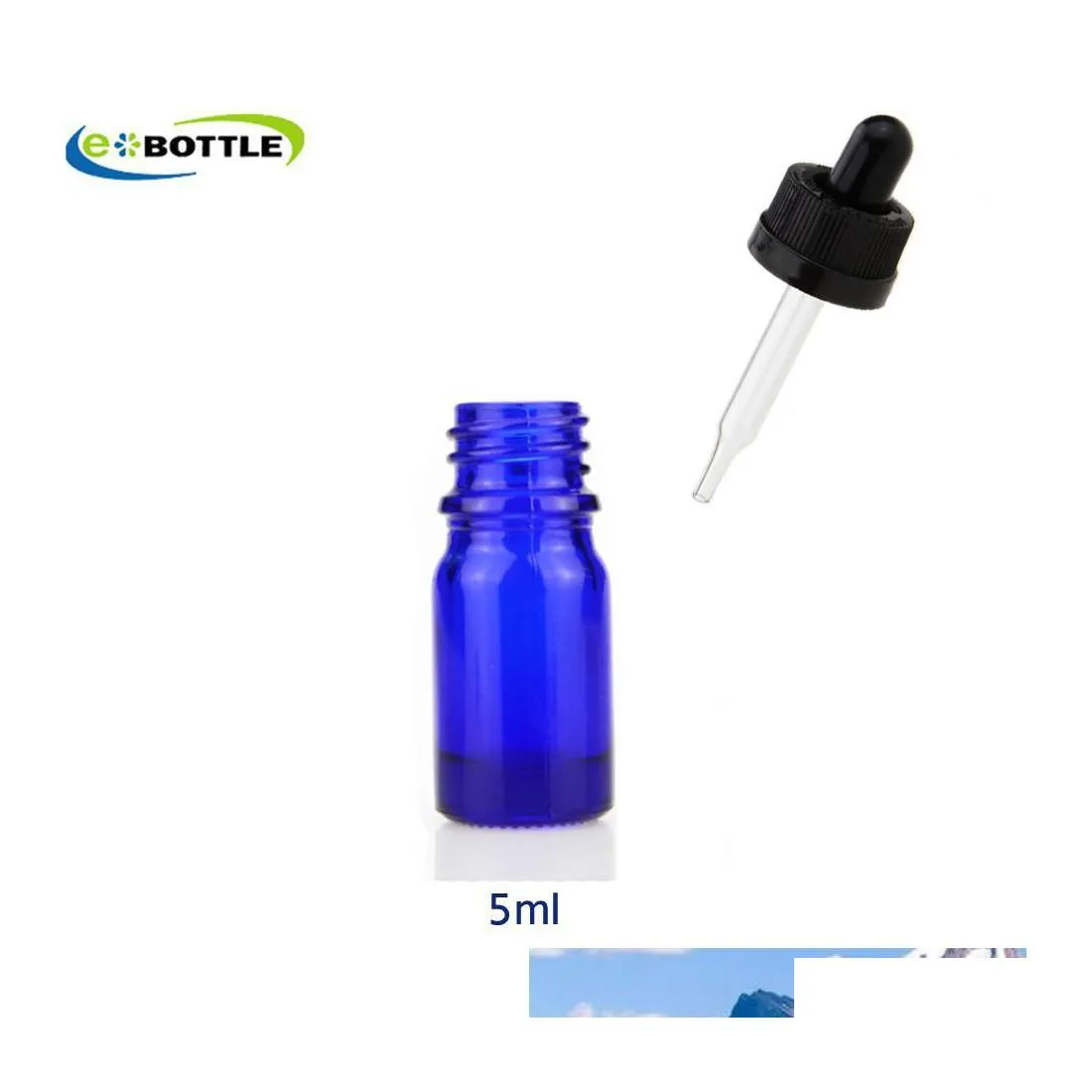 Inpakkende flessen Langdurige levering 5 ml Be Glas met kinderveilige dop en tip Dropper E Liquid Essential Oil Drop Delivery Office School OTQXA