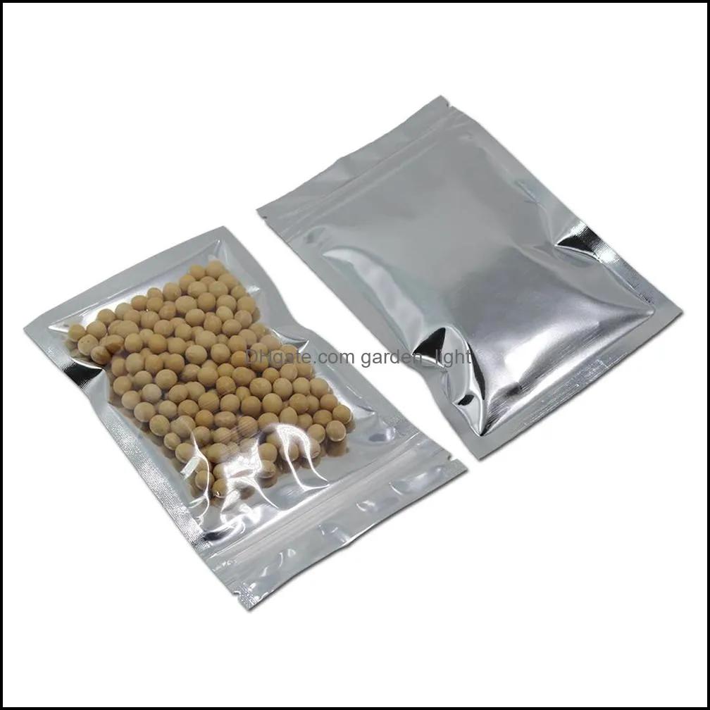 Packing Bags 20Sizes Aluminum Foil Clear For Zip Resealable Plastic Retail Lock Packaging Laser Bag Zipper Mylar Package Pouch Self Oty8O