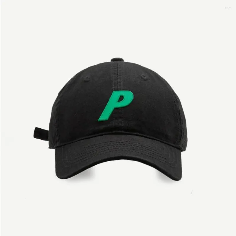 Ball Caps Moda P Letter Street Baseball Cap mulheres de verão casal macio top slowshade homens chapéus de alta qualidade